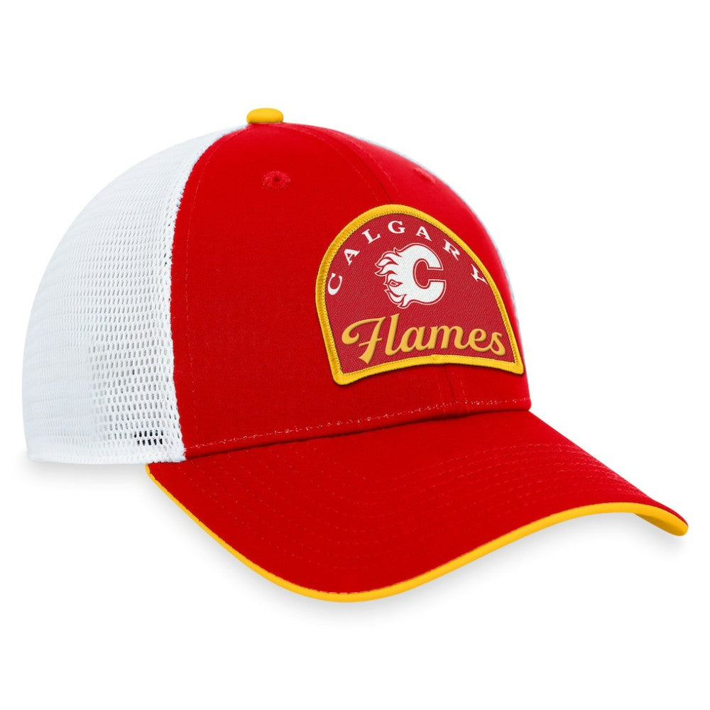 Calgary Flames Fanatics Fundamental Adjustable Hat - Red/White Hats