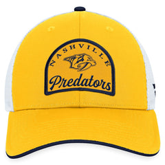 Nashville Predators Fanatics Fundamental Adjustable Hat - Gold/White Hats