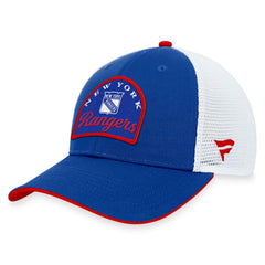 New York Rangers Fanatics Fundamental Adjustable Hat - Blue/White Hats