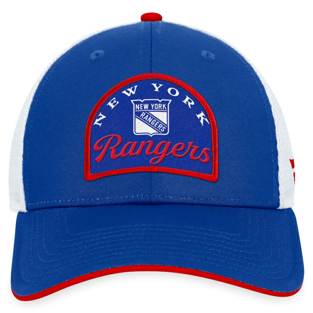 New York Rangers Fanatics Fundamental Adjustable Hat - Blue/White Hats