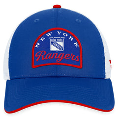 New York Rangers Fanatics Fundamental Adjustable Hat - Blue/White Hats