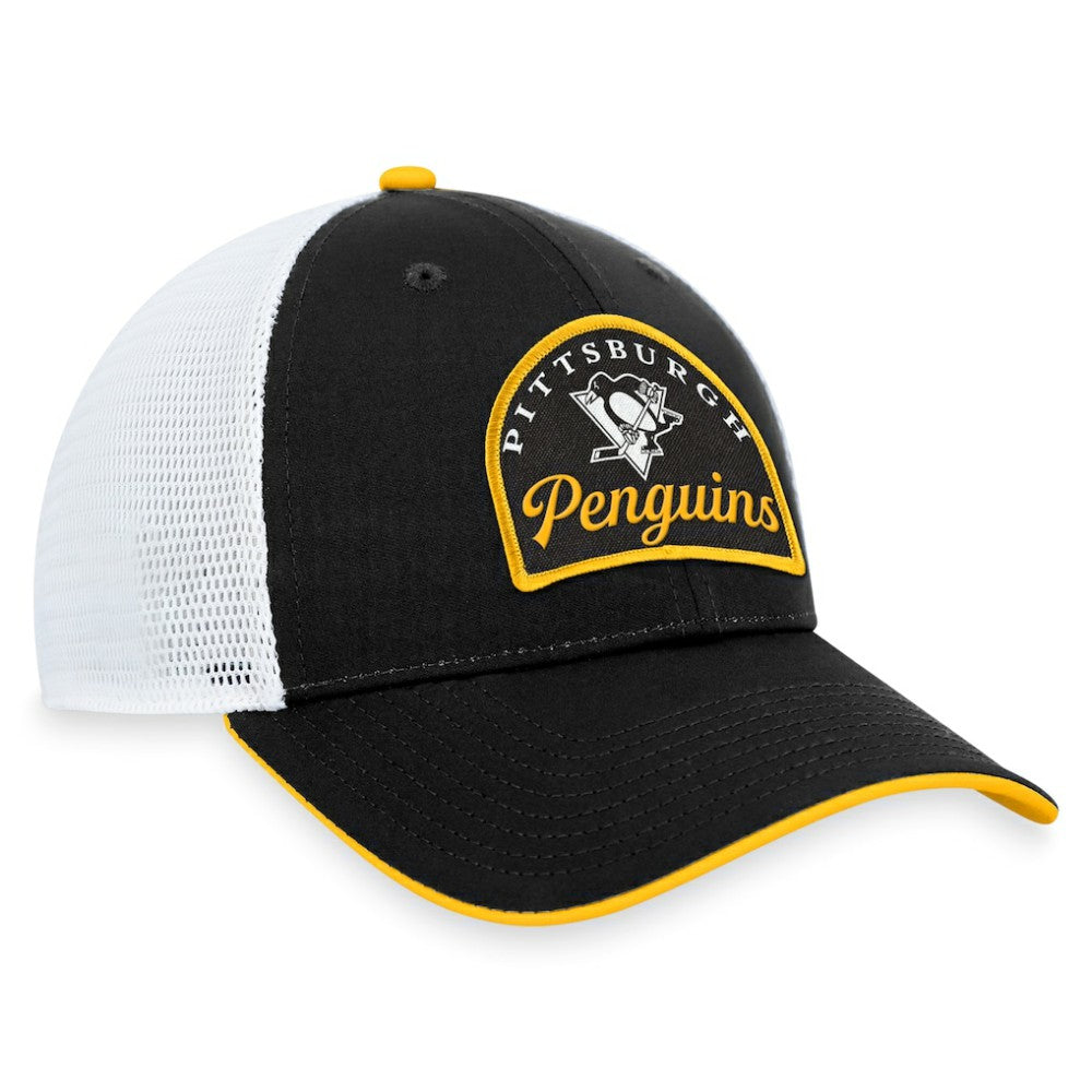 Pittsburgh Penguins Fanatics Fundamental Adjustable Hat - Black/White Hats
