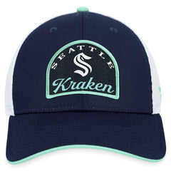Seattle Kraken Fanatics Fundamental Adjustable Hat - Deep Sea Blue/White Hats