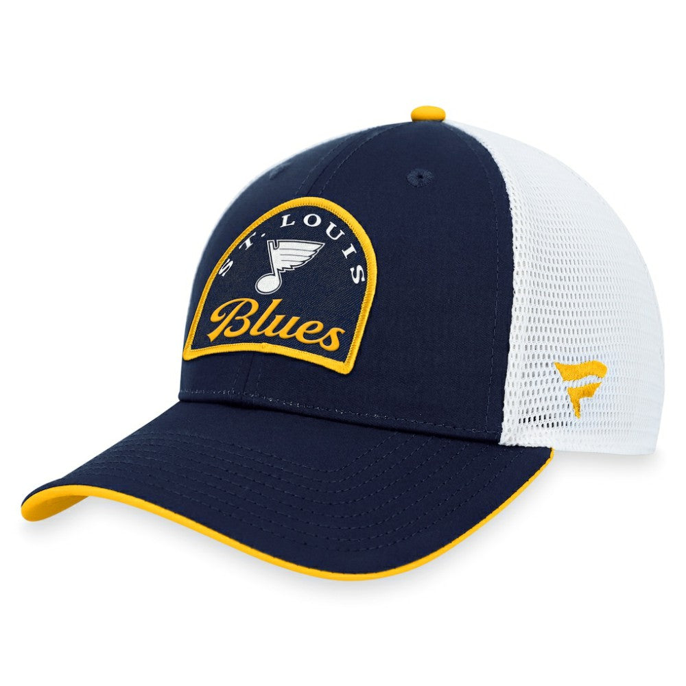 St. Louis Blues Fanatics Fundamental Adjustable Hat - Navy/White Hats