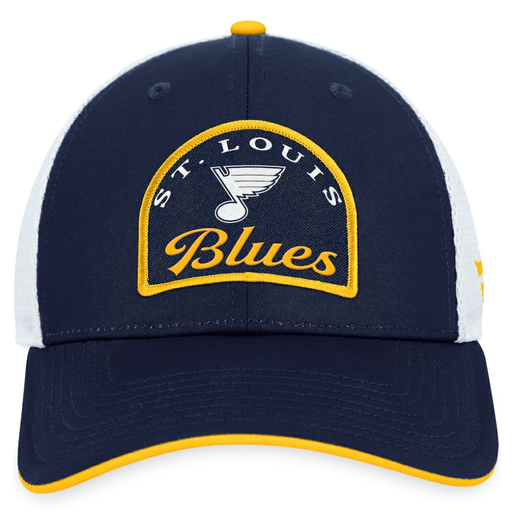 St. Louis Blues Fanatics Fundamental Adjustable Hat - Navy/White Hats