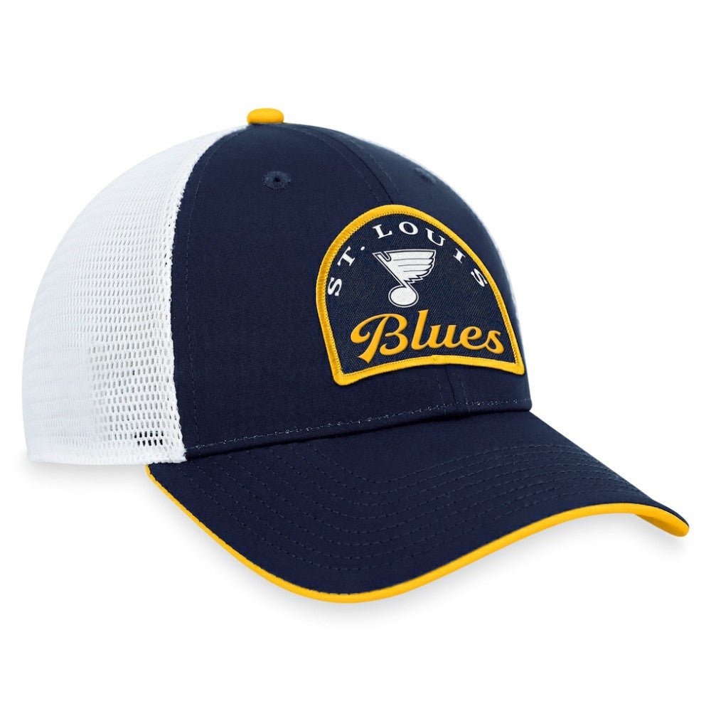 St. Louis Blues Fanatics Fundamental Adjustable Hat - Navy/White Hats