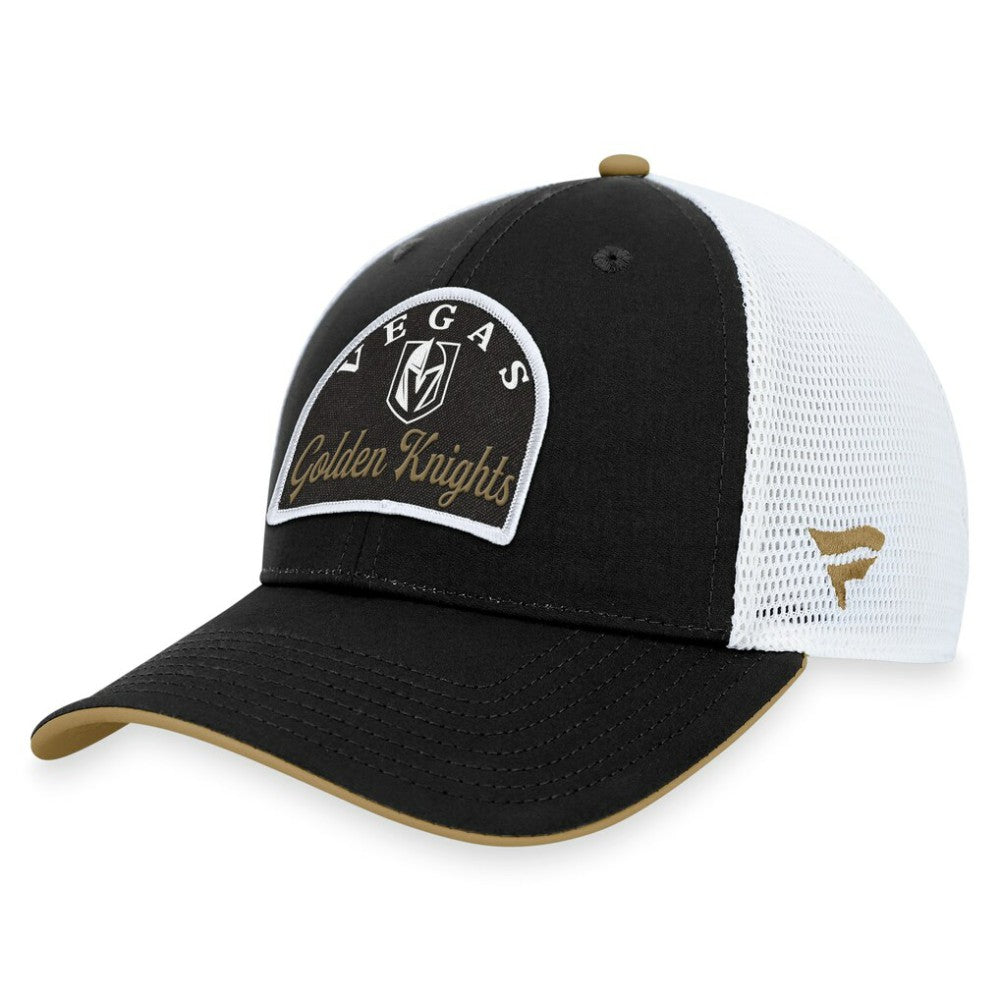 Vegas Golden Knights Fanatics Fundamental Adjustable Hat - Black/White Hats