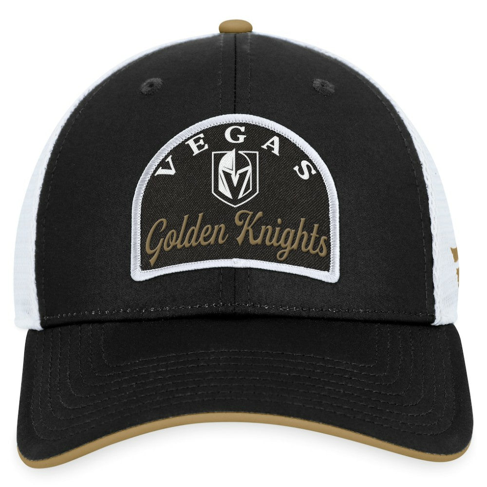 Vegas Golden Knights Fanatics Fundamental Adjustable Hat - Black/White Hats