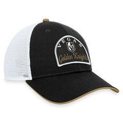 Vegas Golden Knights Fanatics Fundamental Adjustable Hat - Black/White Hats