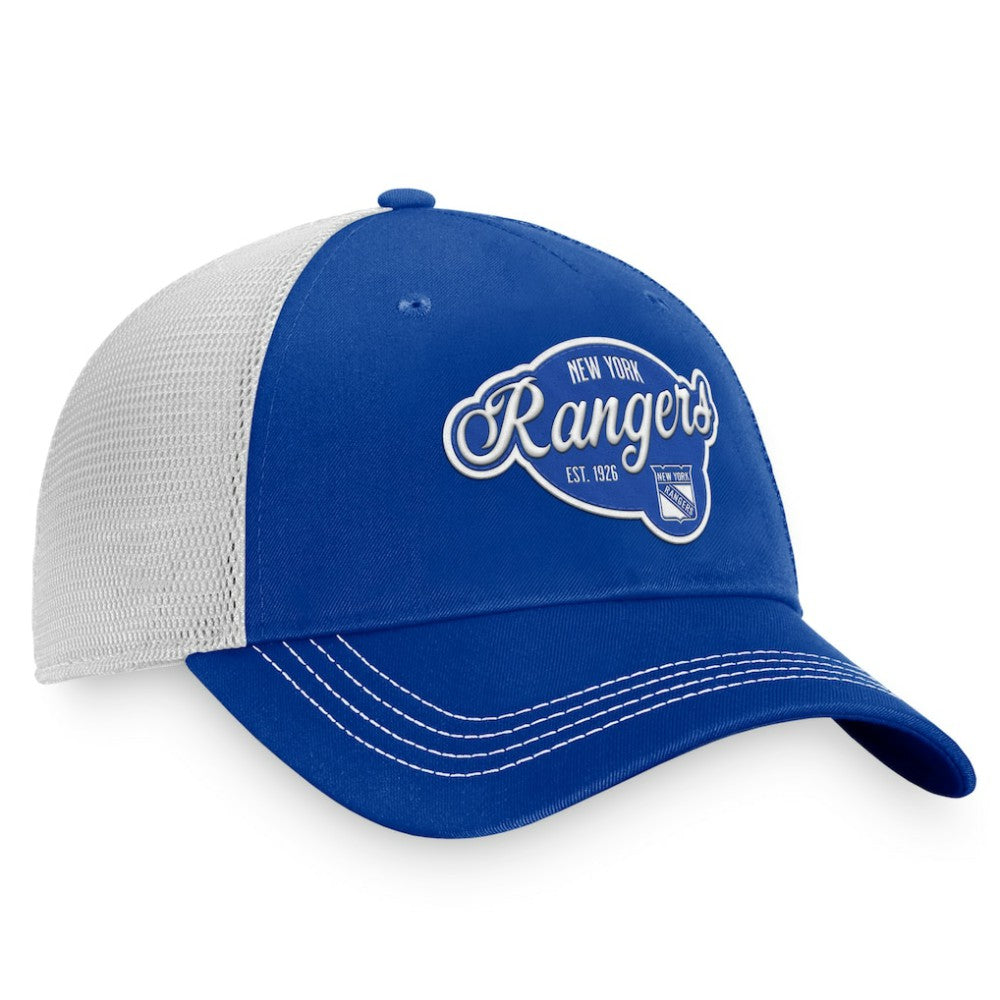 New York Rangers Fanatics Women's Fundamental Trucker Adjustable Hat - Navy/White Hats
