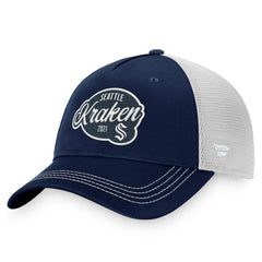 Seattle Kraken Fanatics Women's Fundamental Trucker Adjustable Hat - Deep Sea Blue/White Hats