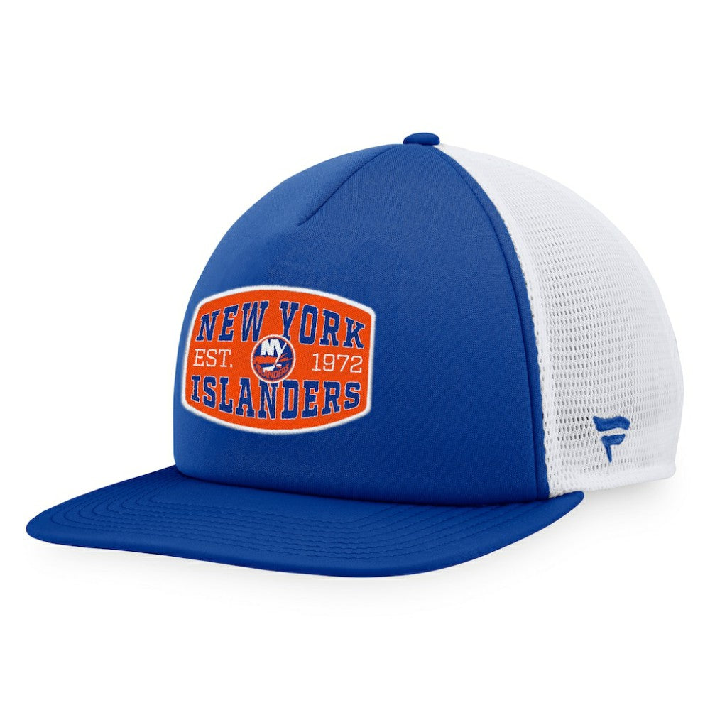 New York Islanders Fanatics Foam Front Patch Trucker Snapback Hat - Royal/White Hats