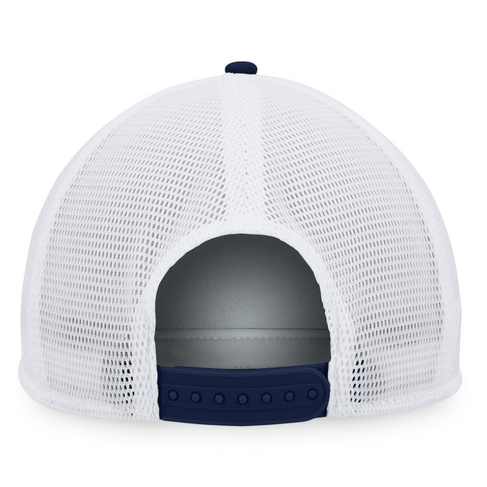 Seattle Kraken Fanatics Foam Front Patch Trucker Snapback Hat - Deep Sea Blue/White Hats