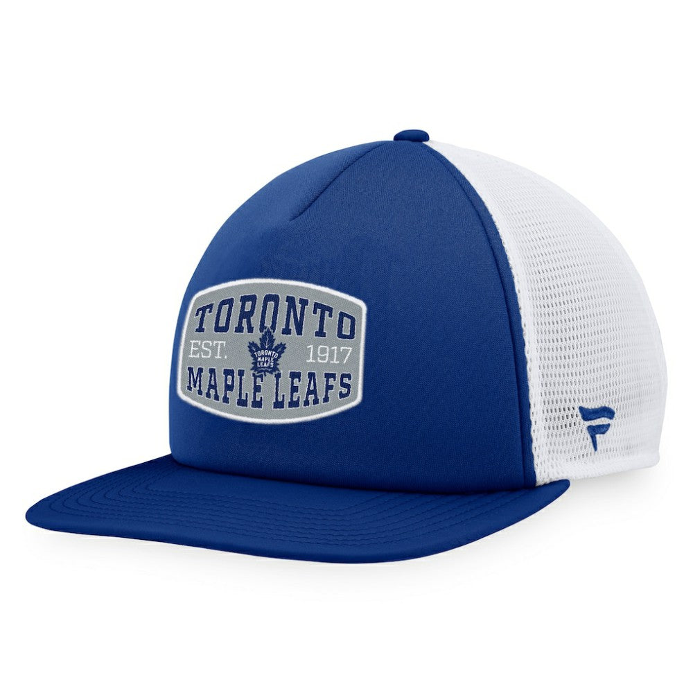 Toronto Maple Leafs Fanatics Foam Front Patch Trucker Snapback Hat - Blue/White Hats