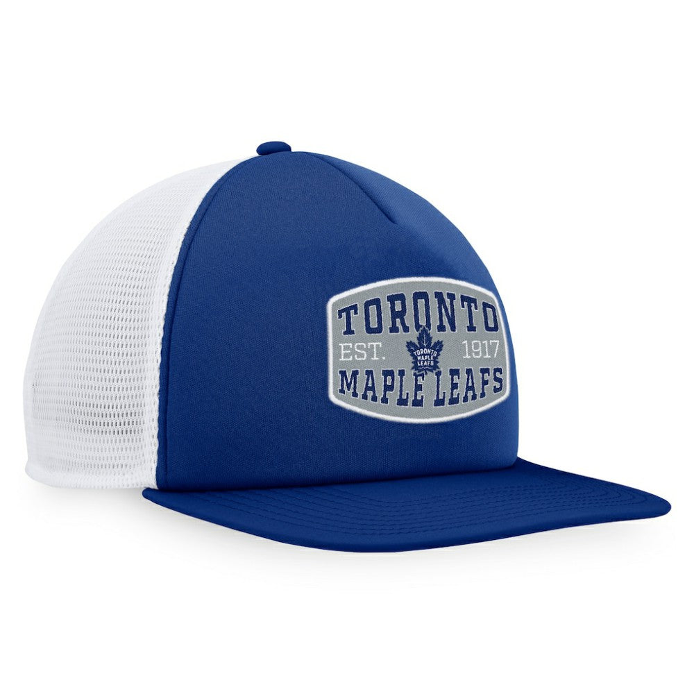 Toronto Maple Leafs Fanatics Foam Front Patch Trucker Snapback Hat - Blue/White Hats