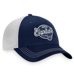Washington Capitals Fanatics Women's Fundamental Trucker Adjustable Hat - Navy/White Hats