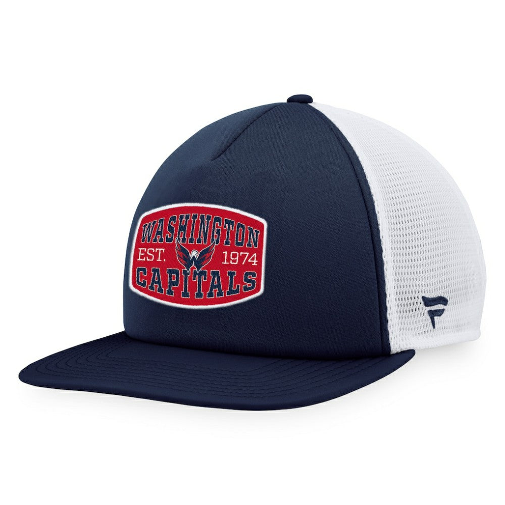 Washington Capitals Fanatics Foam Front Patch Trucker Snapback Hat - Navy/White Hats