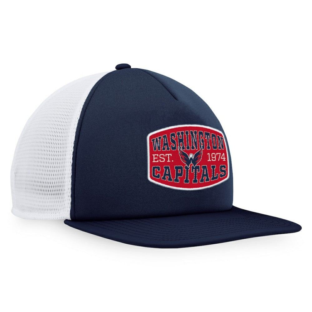 Washington Capitals Fanatics Foam Front Patch Trucker Snapback Hat - Navy/White Hats