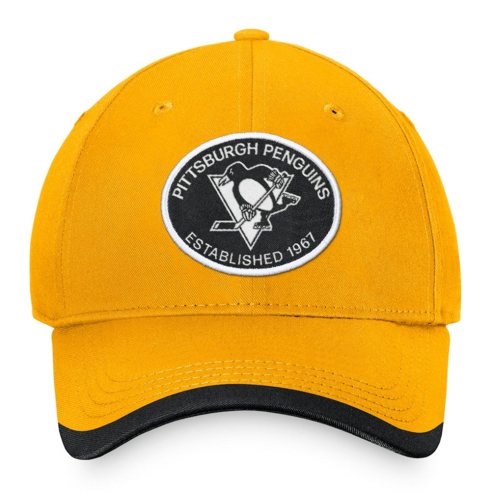 Pittsburgh Penguins Fanatics Fundamental Adjustable Hat - Gold Hats