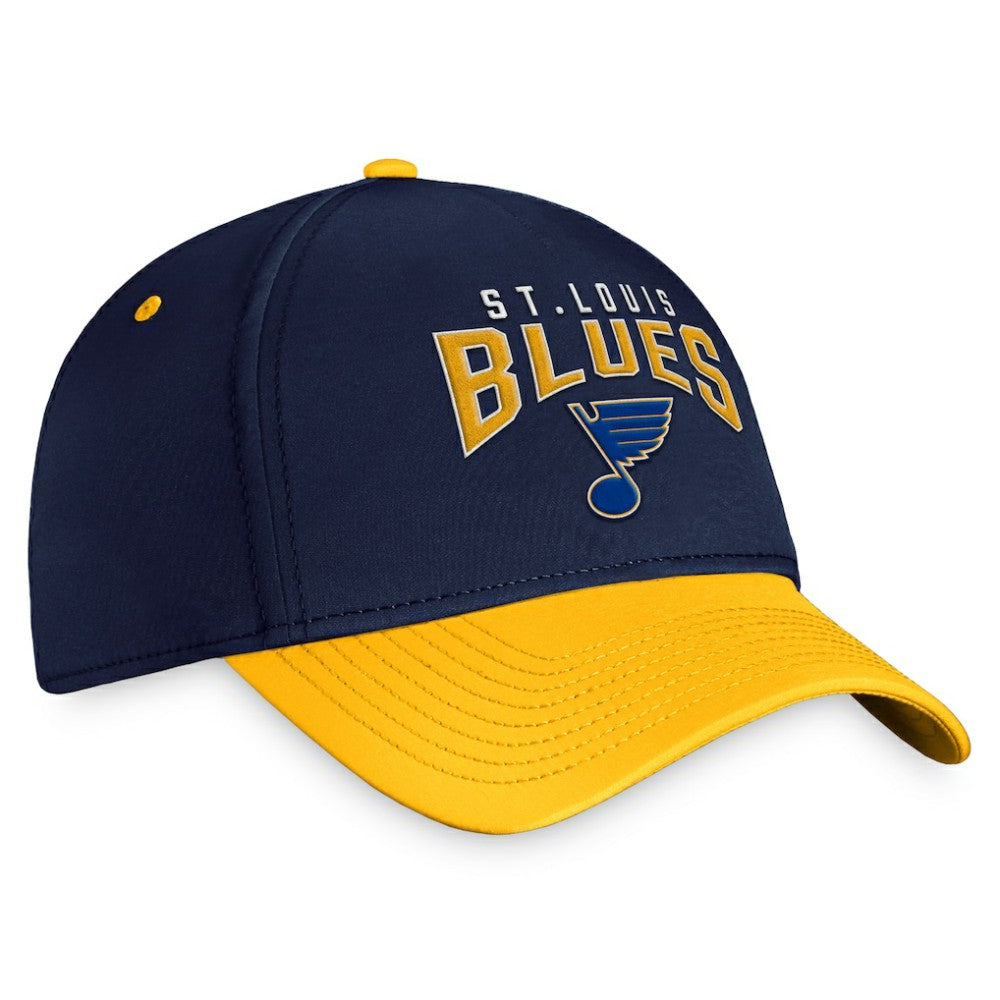 St. Louis Blues Fanatics Fundamental 2-Tone Flex Hat - Navy/Gold Hats