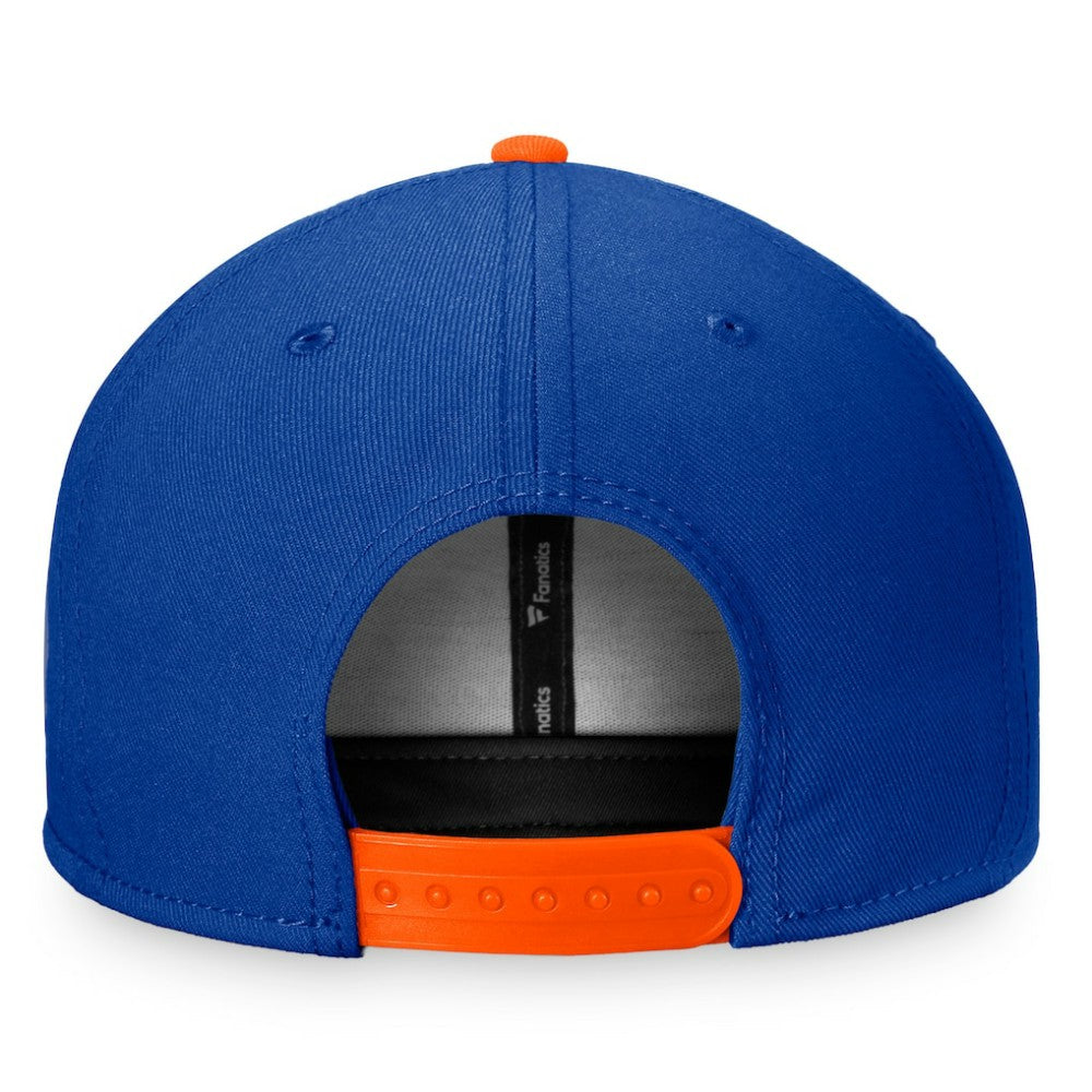 New York Islanders Fanatics Fundamental Colorblocked Snapback Hat - Royal/Orange Hats