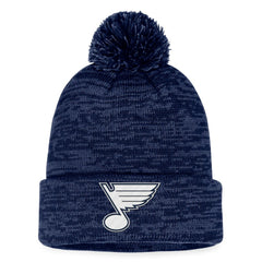 St. Louis Blues Fanatics Fundamental Cuffed Knit Hat with Pom - Navy Hats