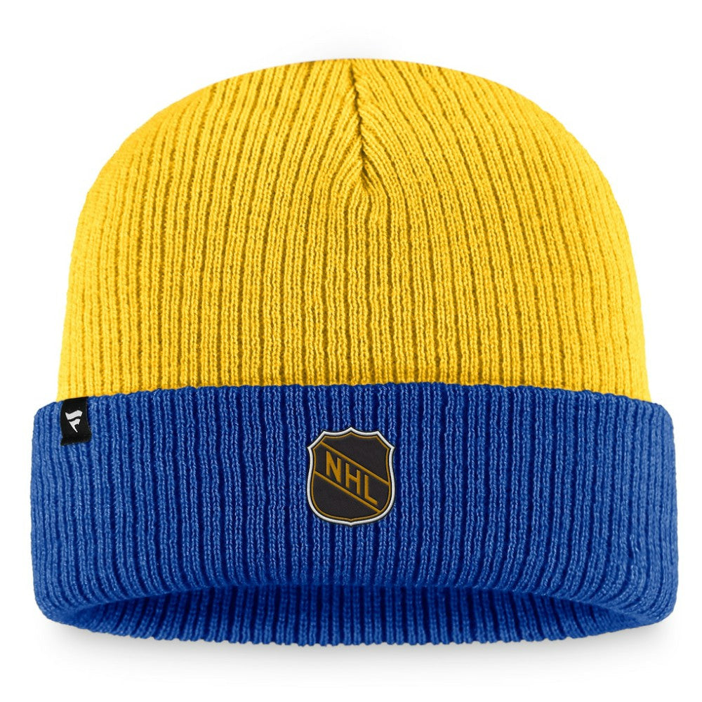 St. Louis Blues Fanatics Heritage Vintage Cuffed Knit Hat - Gold/Blue Hats