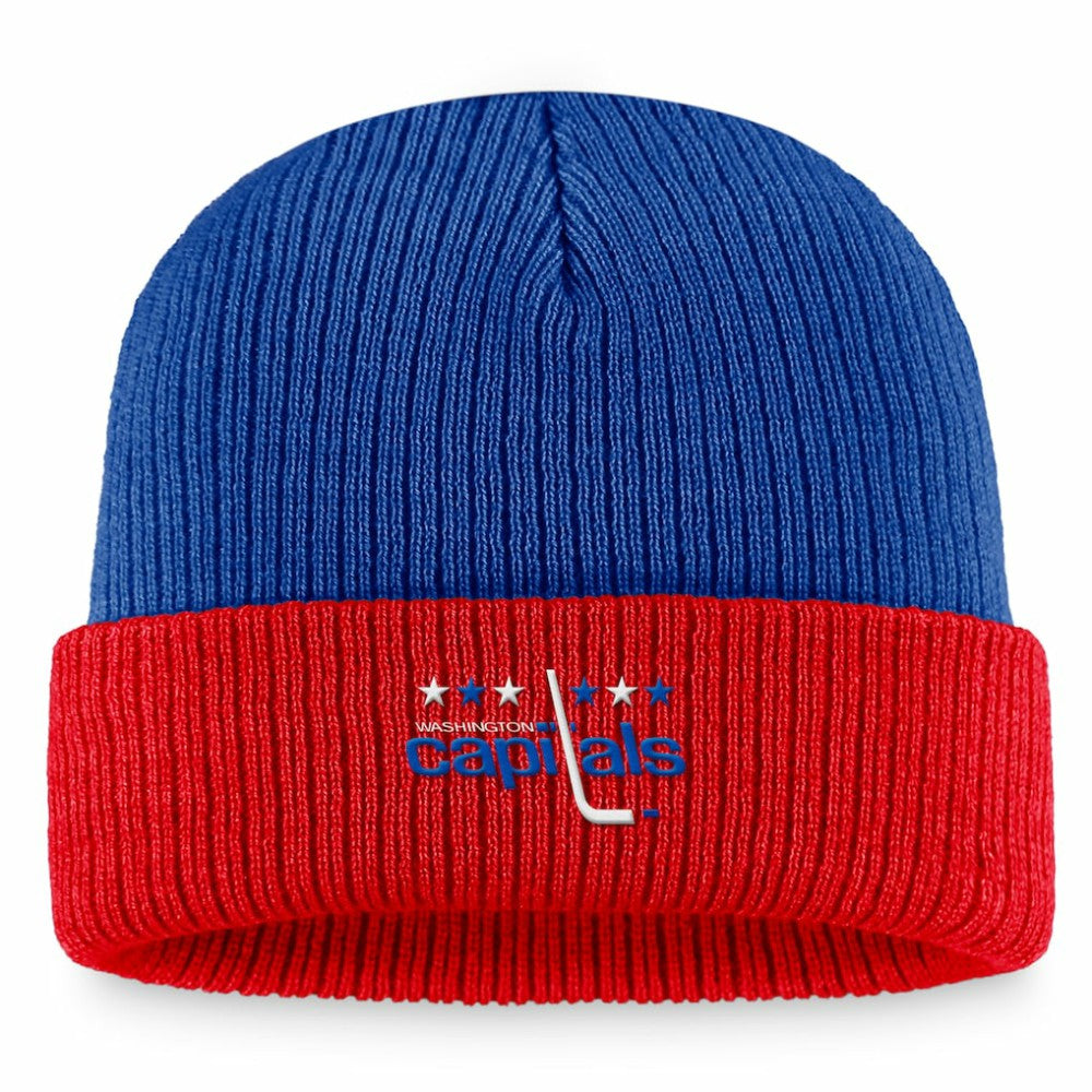 Washington Capitals Fanatics Heritage Vintage Cuffed Knit Hat - Blue/Red Hats