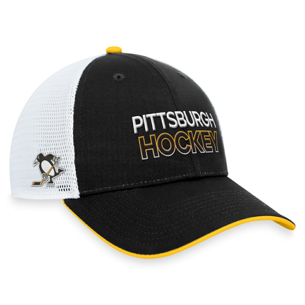 Pittsburgh Penguins Fanatics Authentic Pro Alternate Jersey Trucker Adjustable Hat - Black Jerseys