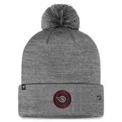 Ottawa Senators Fanatics Authentic Pro Home Ice Cuffed Knit Hat with Pom - Gray Hats