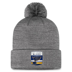 St. Louis Blues Fanatics Authentic Pro Home Ice Cuffed Knit Hat with Pom - Gray Hats