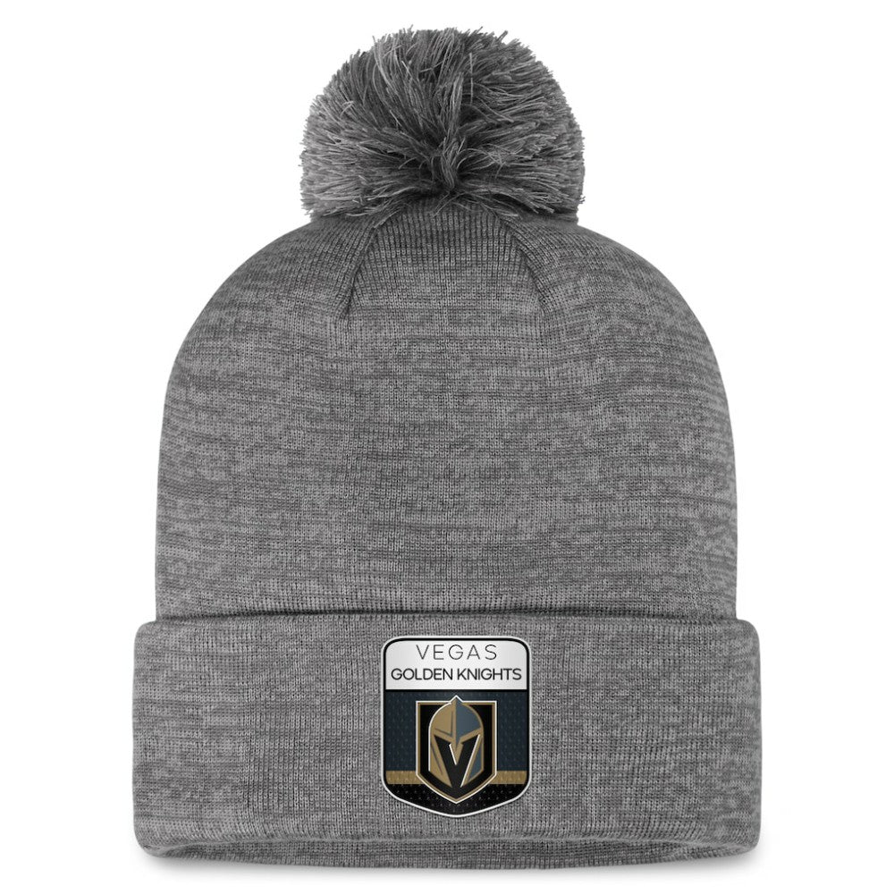 Vegas Golden Knights Fanatics Authentic Pro Home Ice Cuffed Knit Hat with Pom - Gray Hats