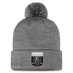 Vegas Golden Knights Fanatics Authentic Pro Home Ice Cuffed Knit Hat with Pom - Gray Hats