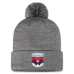 Washington Capitals Fanatics Authentic Pro Home Ice Cuffed Knit Hat with Pom - Gray Hats