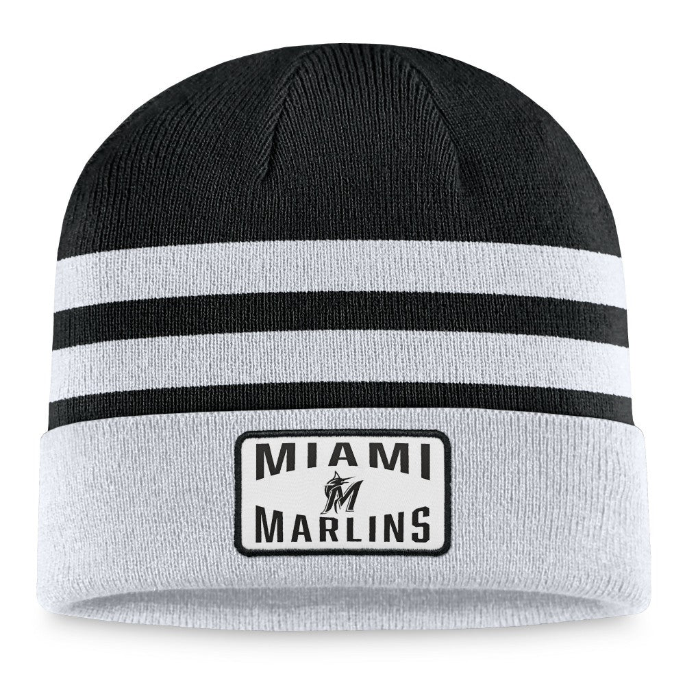 Miami Marlins Cuffed Knit Hat Gray
