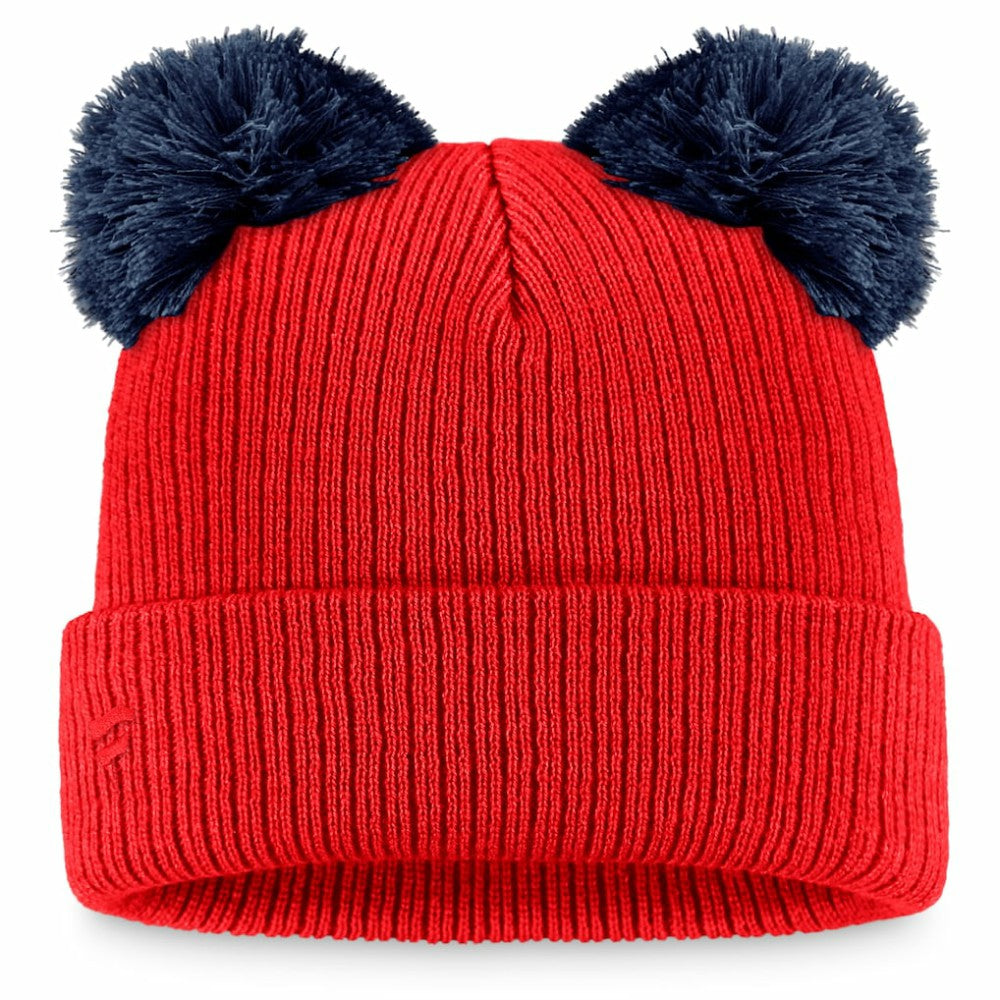 Washington Nationals Women's Double Pom Cuffed Knit Hat Red/Navy