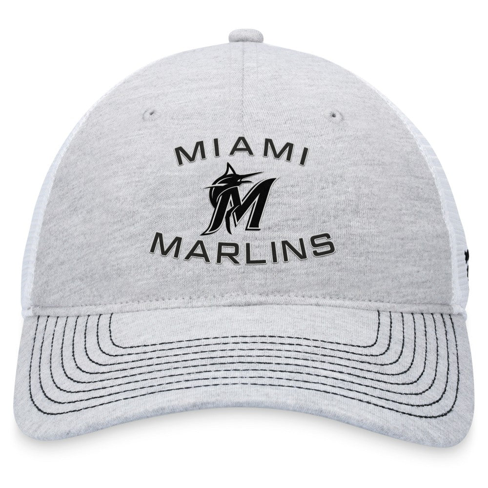 Miami Marlins Trucker Adjustable Hat Gray