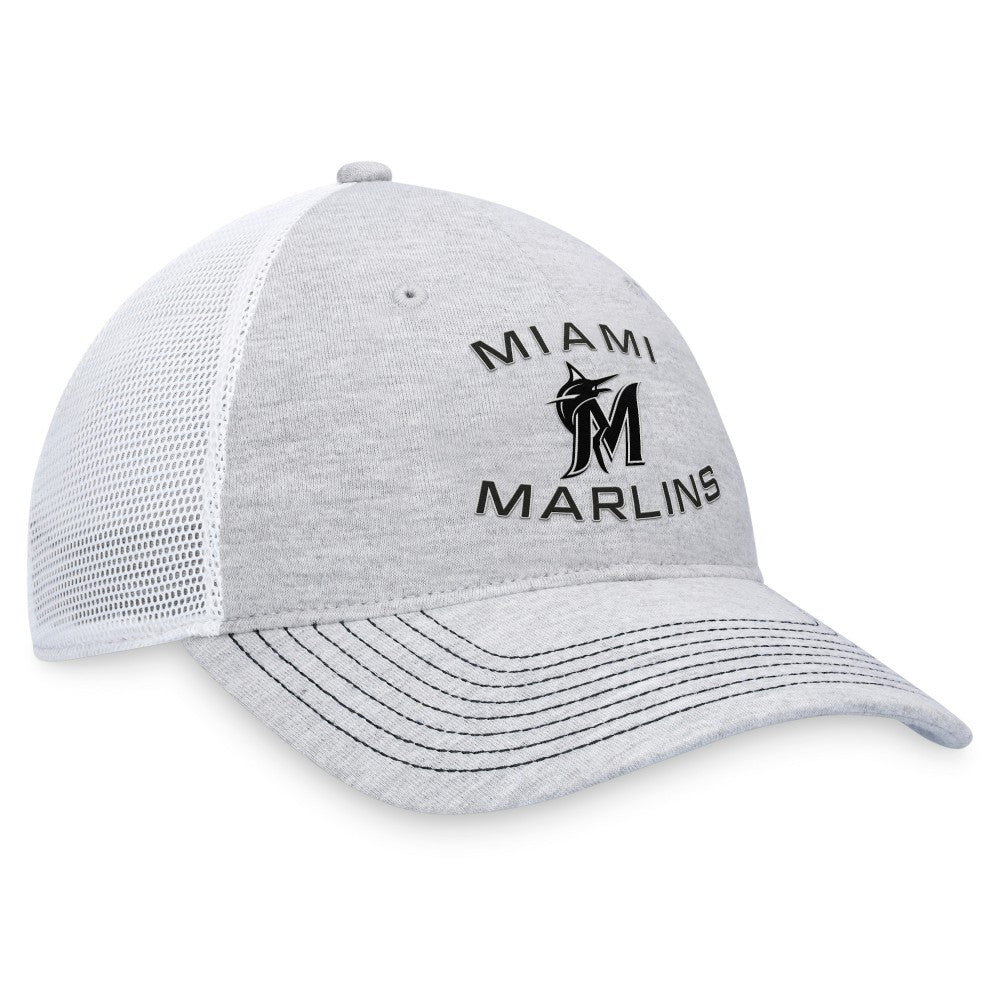 Miami Marlins Trucker Adjustable Hat Gray