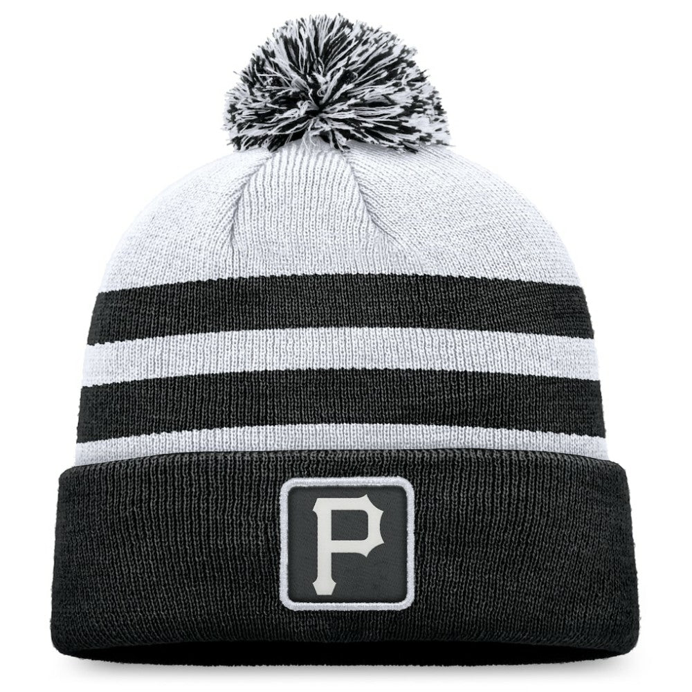 Pittsburgh Pirates Cuffed Knit Hat with Pom Gray