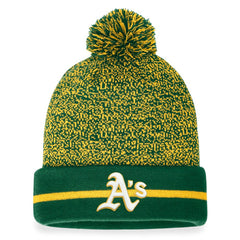 Athletics Space-Dye Cuffed Knit Hat with Pom Green/Gold