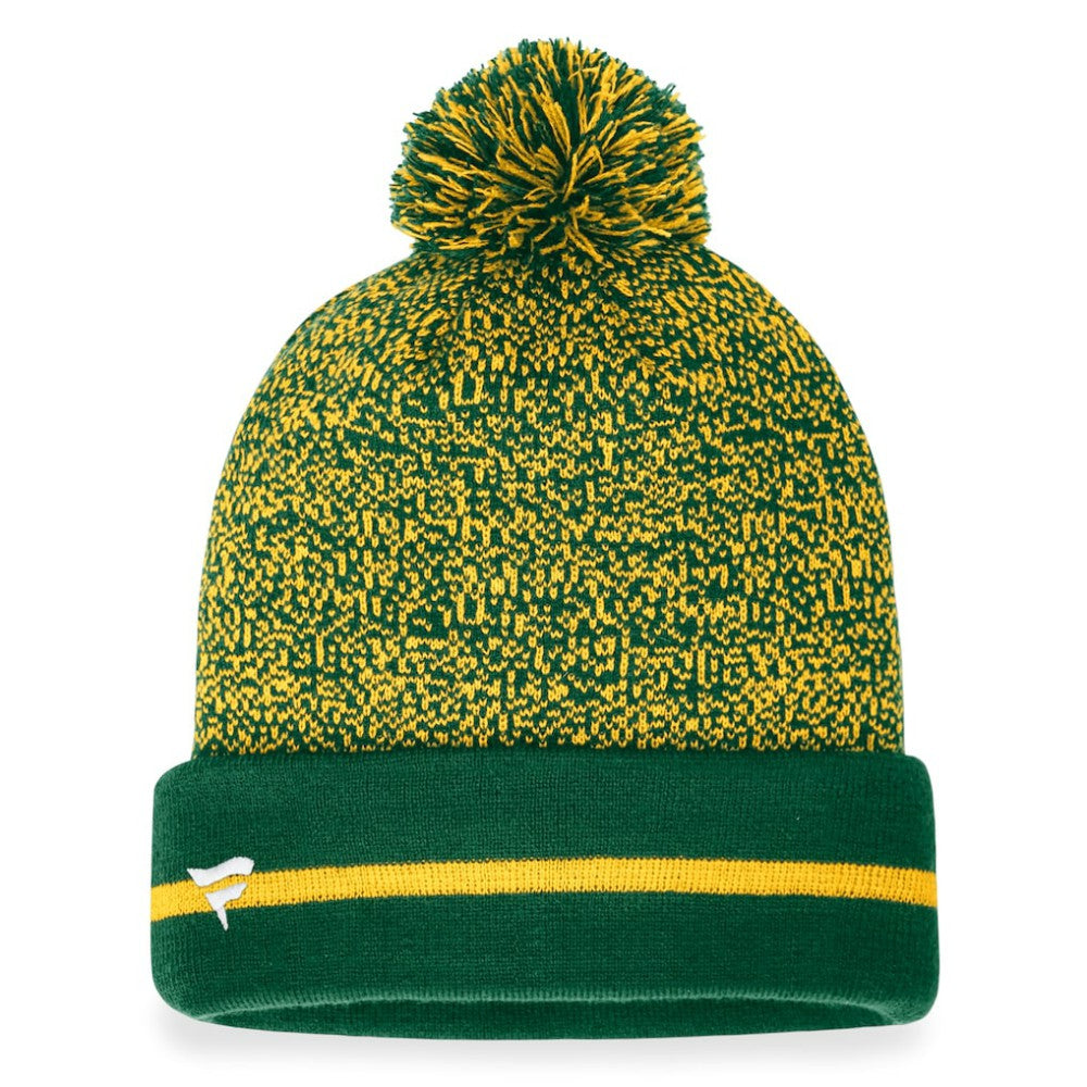 Athletics Space-Dye Cuffed Knit Hat with Pom Green/Gold