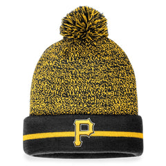 Pittsburgh Pirates Space-Dye Cuffed Knit Hat with Pom Black/Gold