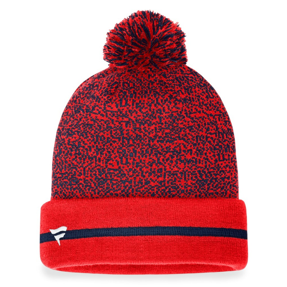 Washington Nationals Space-Dye Cuffed Knit Hat with Pom Red/Navy