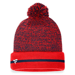 Washington Nationals Space-Dye Cuffed Knit Hat with Pom Red/Navy