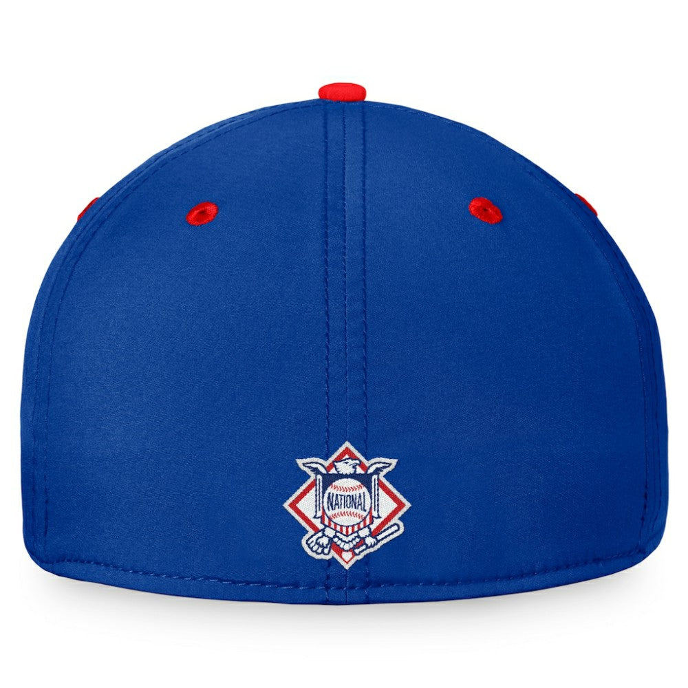 Chicago Cubs Stacked Logo Flex Hat Royal/Red