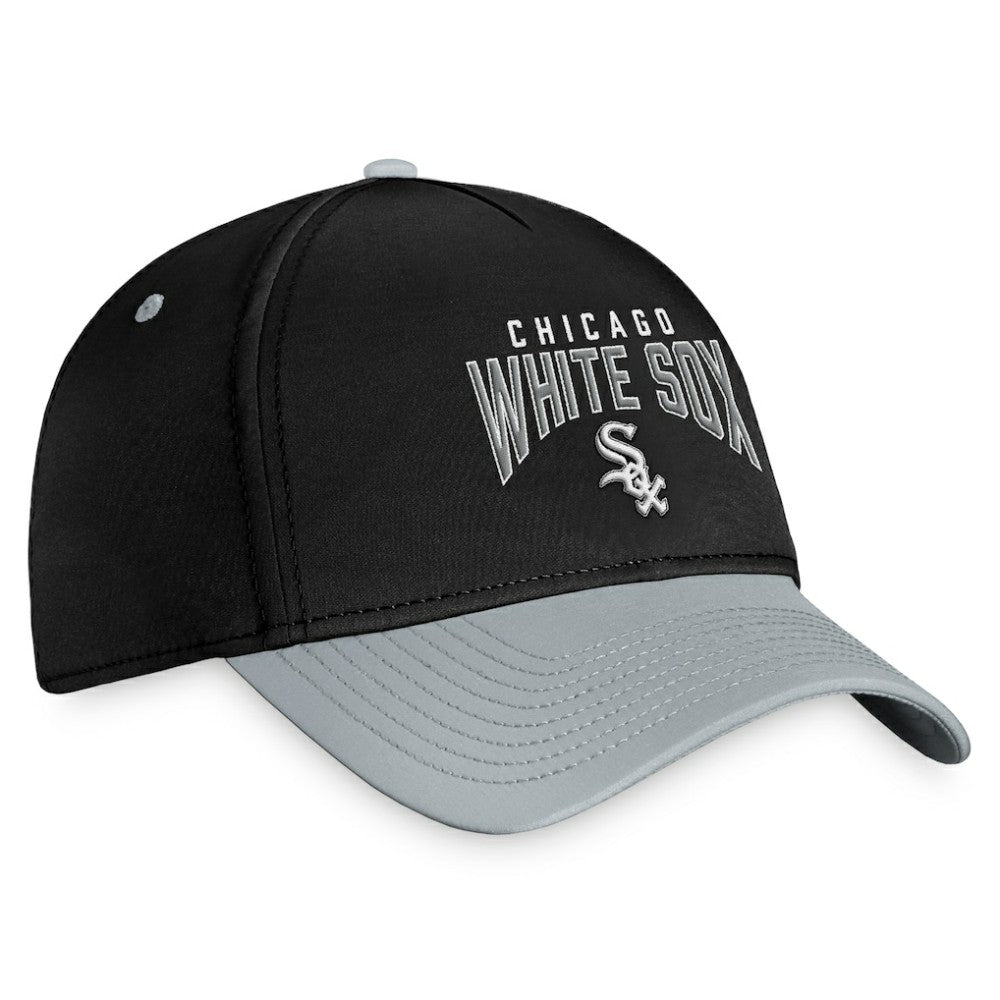 Chicago White Sox Stacked Logo Flex Hat Black/Gray