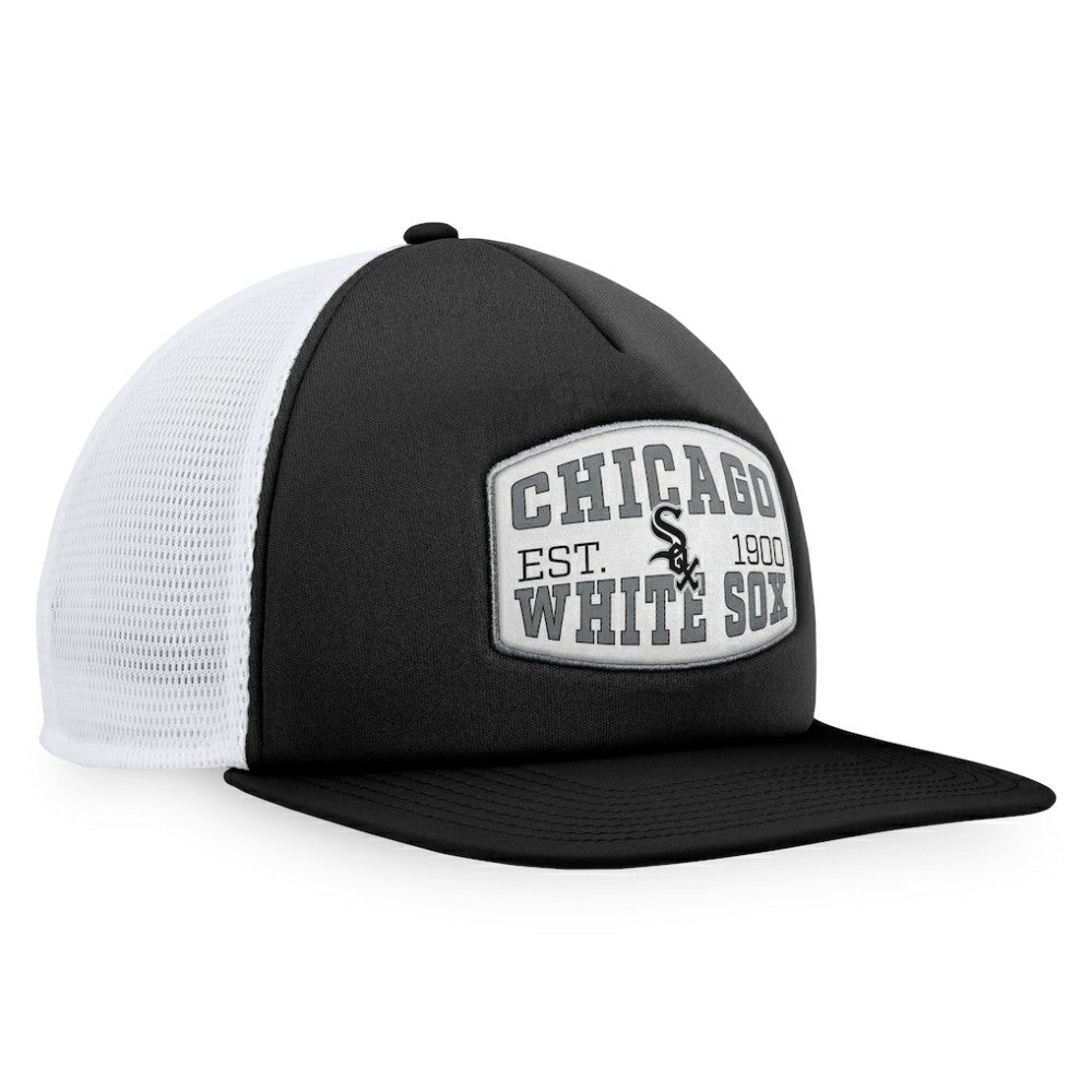 Chicago White Sox Foam Front Patch Trucker Snapback Hat Black