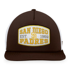 San Diego Padres Foam Front Patch Trucker Snapback Hat Brown