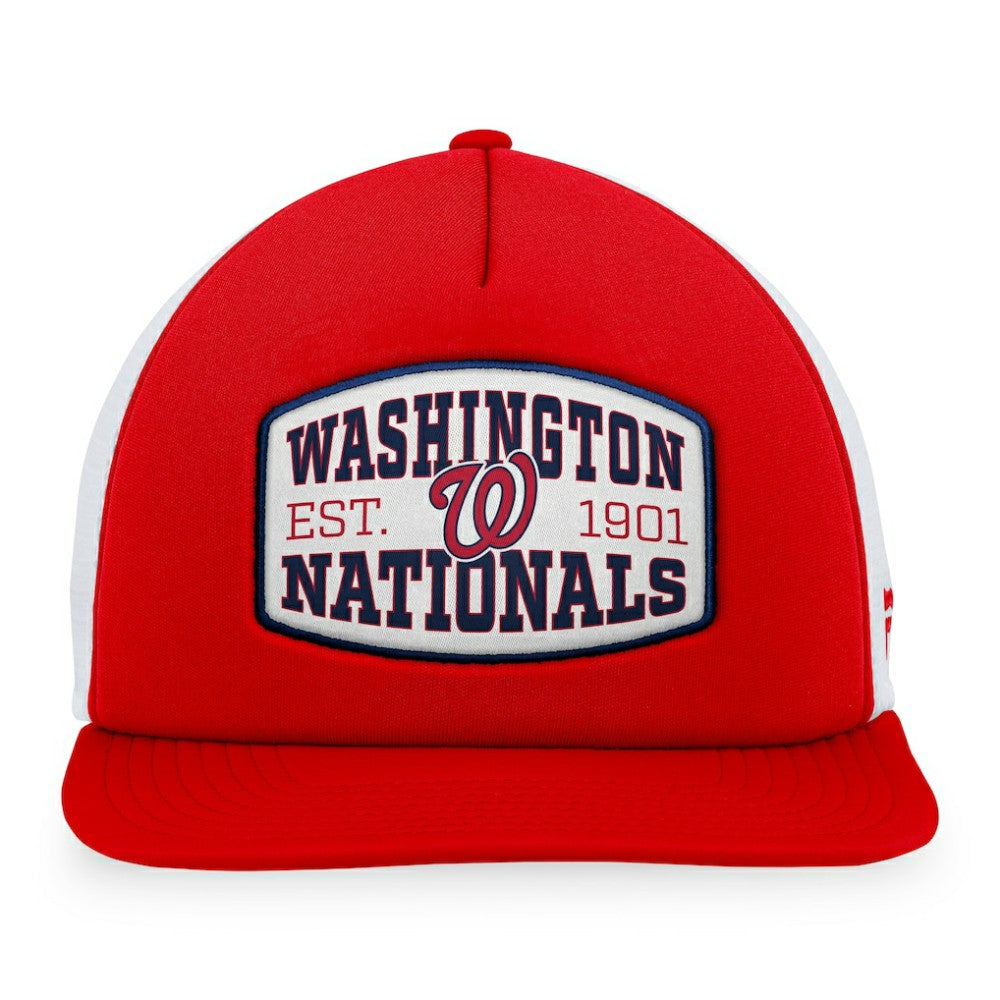 Washington Nationals Foam Front Patch Trucker Snapback Hat Red