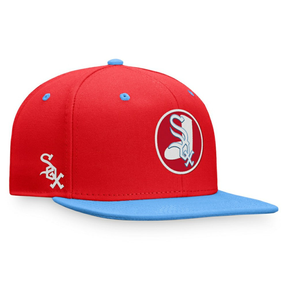 Chicago White Sox Cooperstown Collection Two-Tone Fitted Hat Red/Light Blue